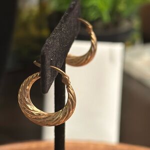 14 karat gold, hoops, wonderful condition